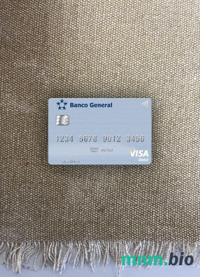 Panama Banco General visa obciążyć card wygląd fotograficzny skan PSD + zdjęcie